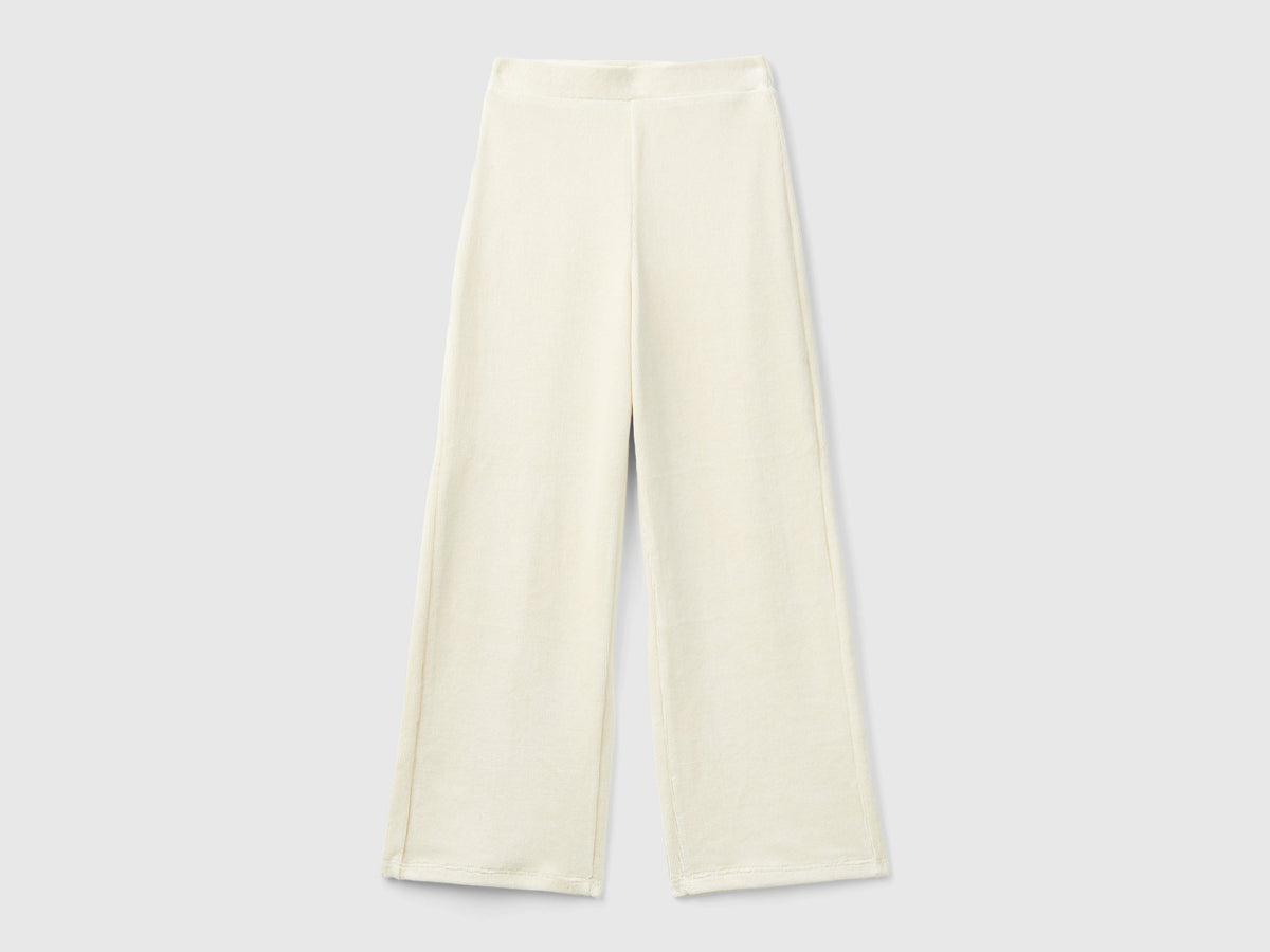 Pantaloni ampi in ciniglia