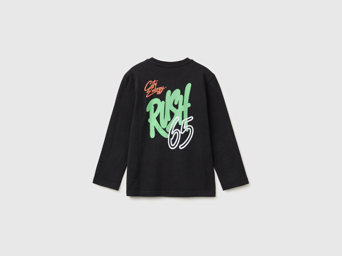 T-shirt con stampa 100% cotone bio