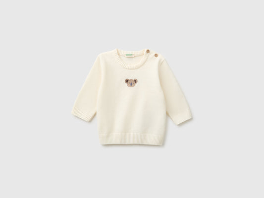 Maglia in ciniglia con ricamo