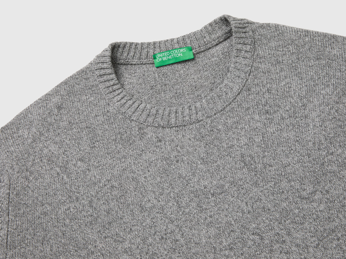 Maglia girocollo in misto lana e cashmere