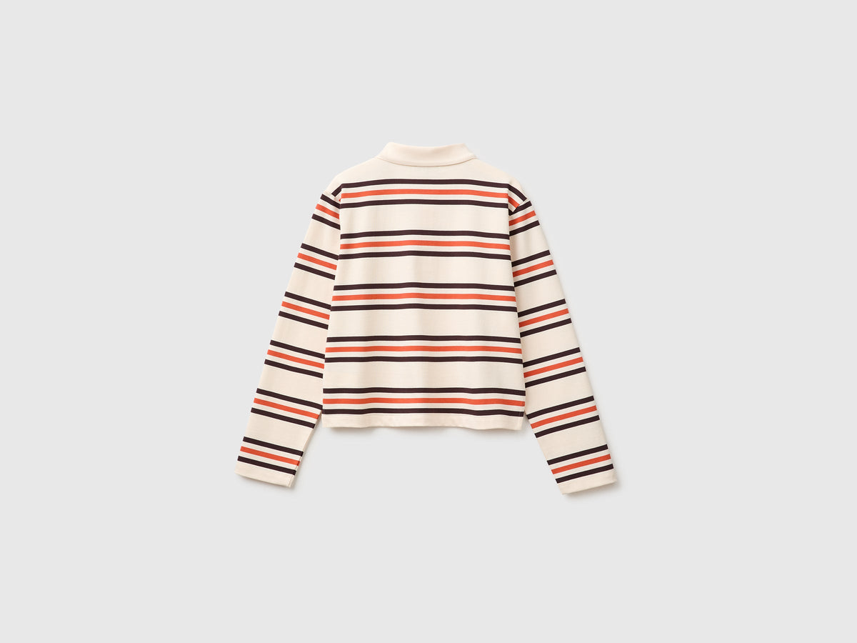 Polo a righe 100% cotone