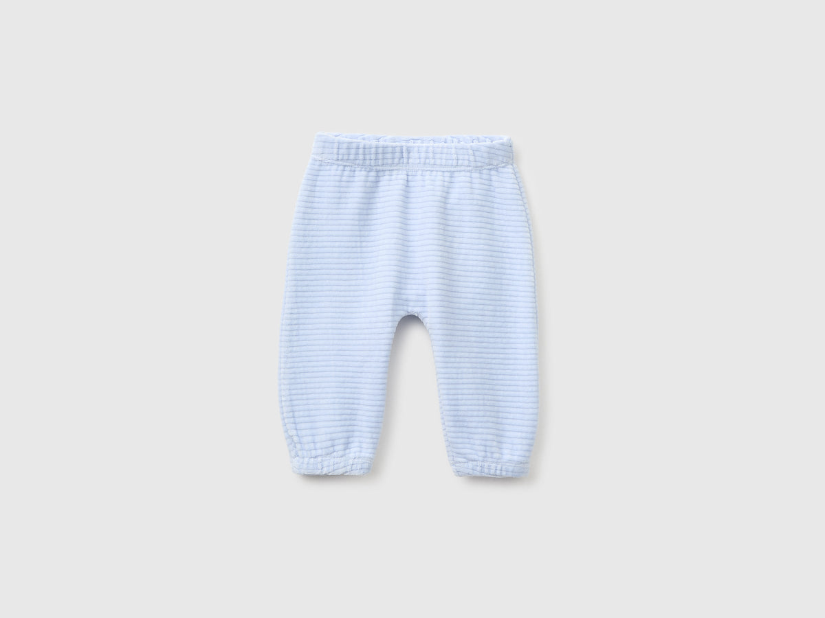 Pantaloni in ciniglia con ricamo