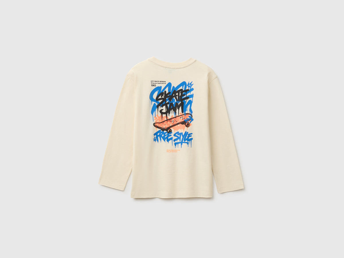 T-shirt con stampa 100% cotone bio