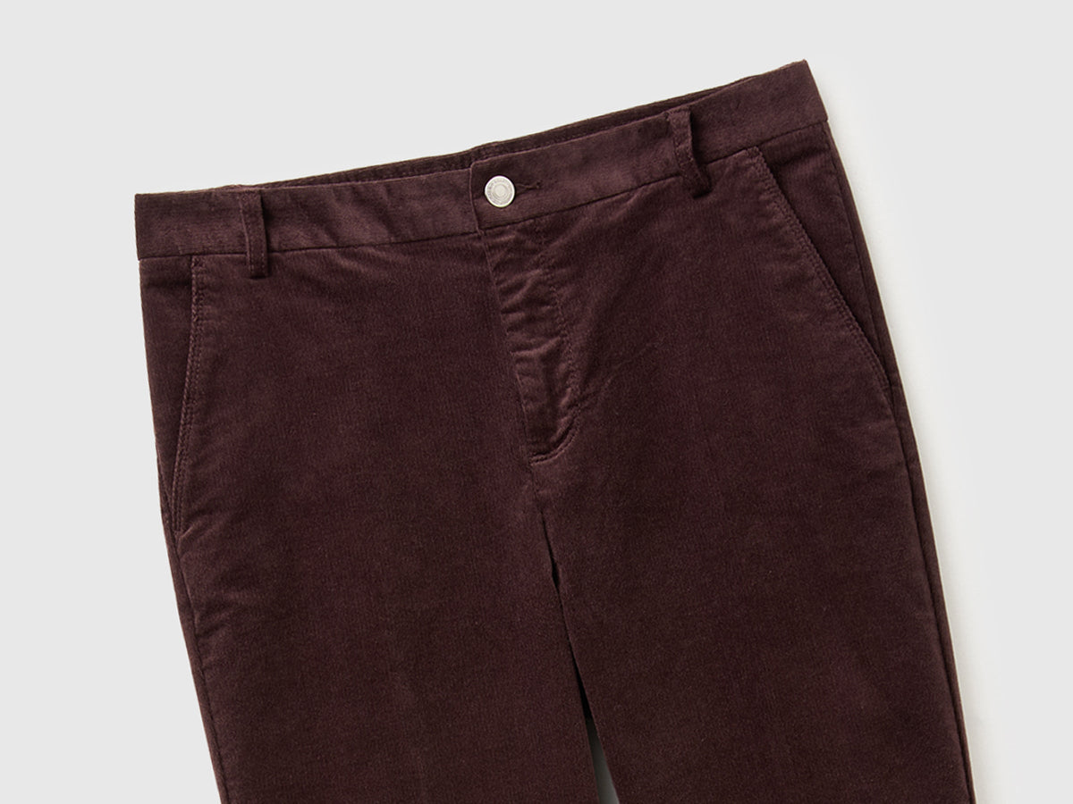 Chino in velluto elasticizzato