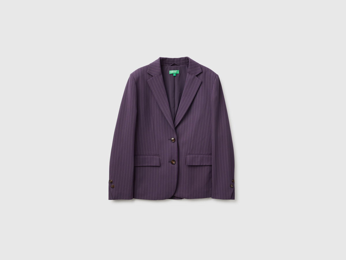 Blazer gessato comfort fit