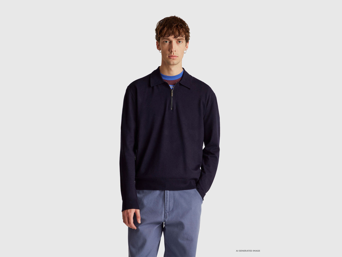 Polo in maglia di  misto viscosa
