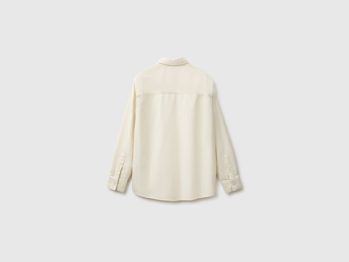Camicia regular fit in velluto