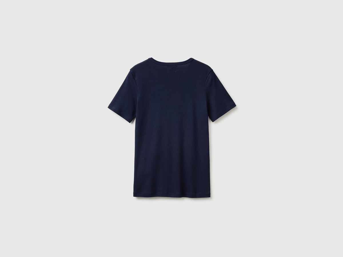 T-shirt manica corta con logo glitter