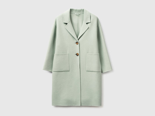 Cappotto lungo in misto lana