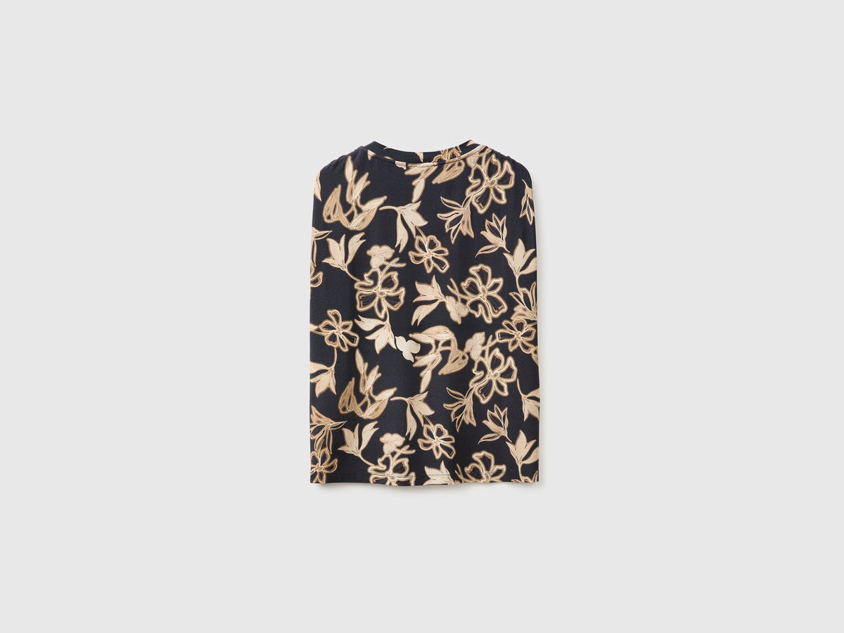 Top fluido con stampa floreale