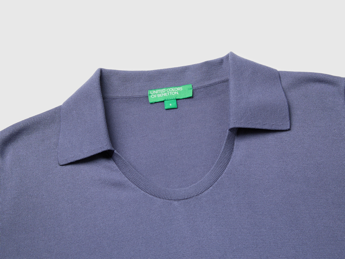 Maglia manica corta in misto seta