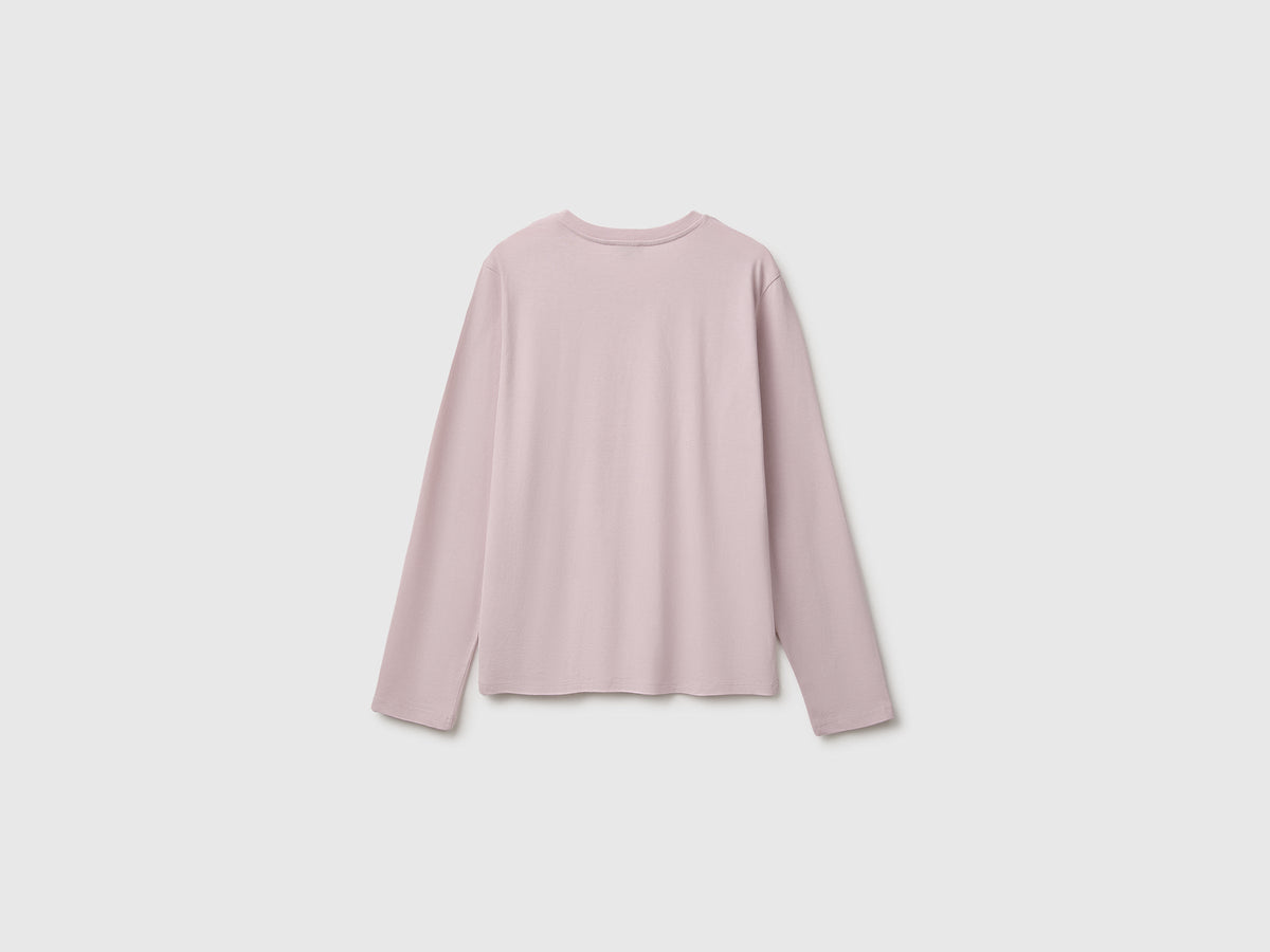 T-shirt a manica lunga con ricamo