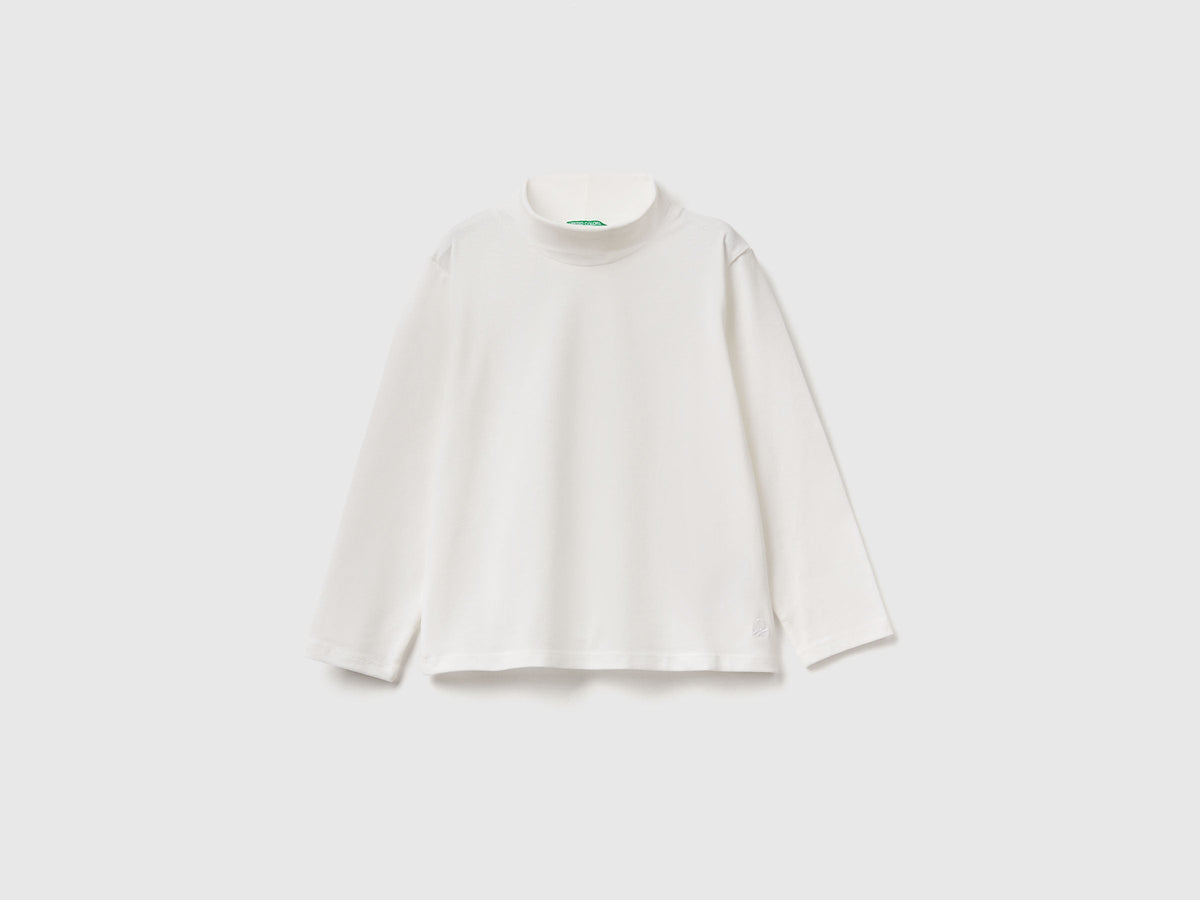 T-shirt lupetto in cotone stretch