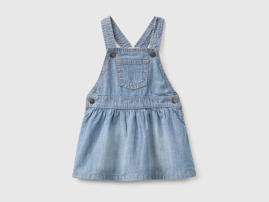 Gonna salopette in chambray