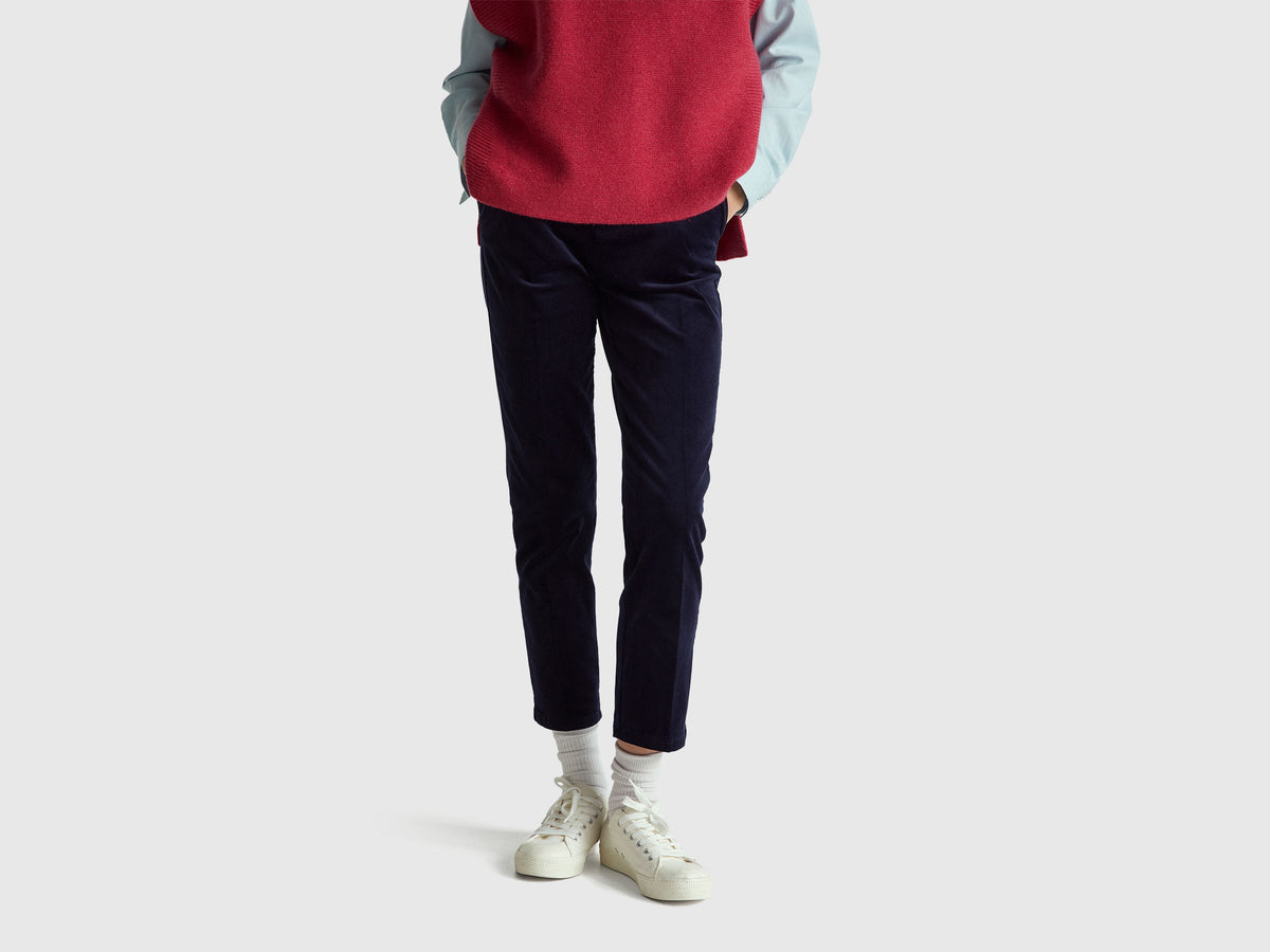 Chino in velluto elasticizzato