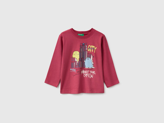 T-shirt con stampa in caldo cotone