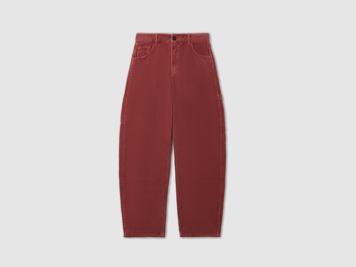 Pantaloni barrel fit in velluto a costine lavaggio vintage