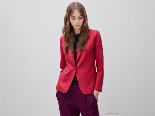 Blazer monopetto in puro lino