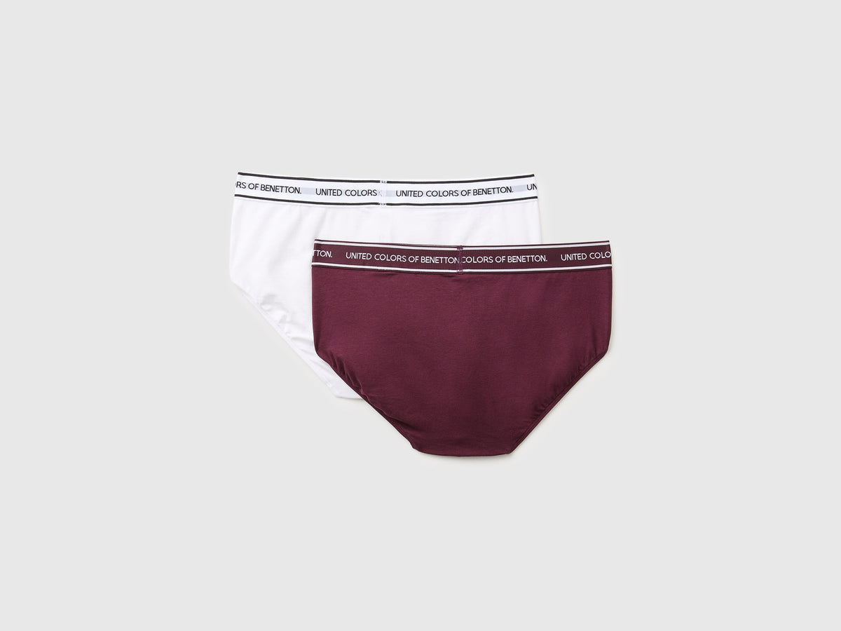 Set di due slip con elastico logato