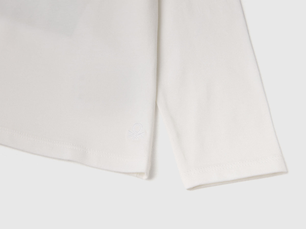 T-shirt lupetto in cotone stretch