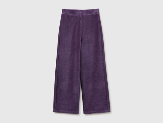 Pantaloni ampi in ciniglia