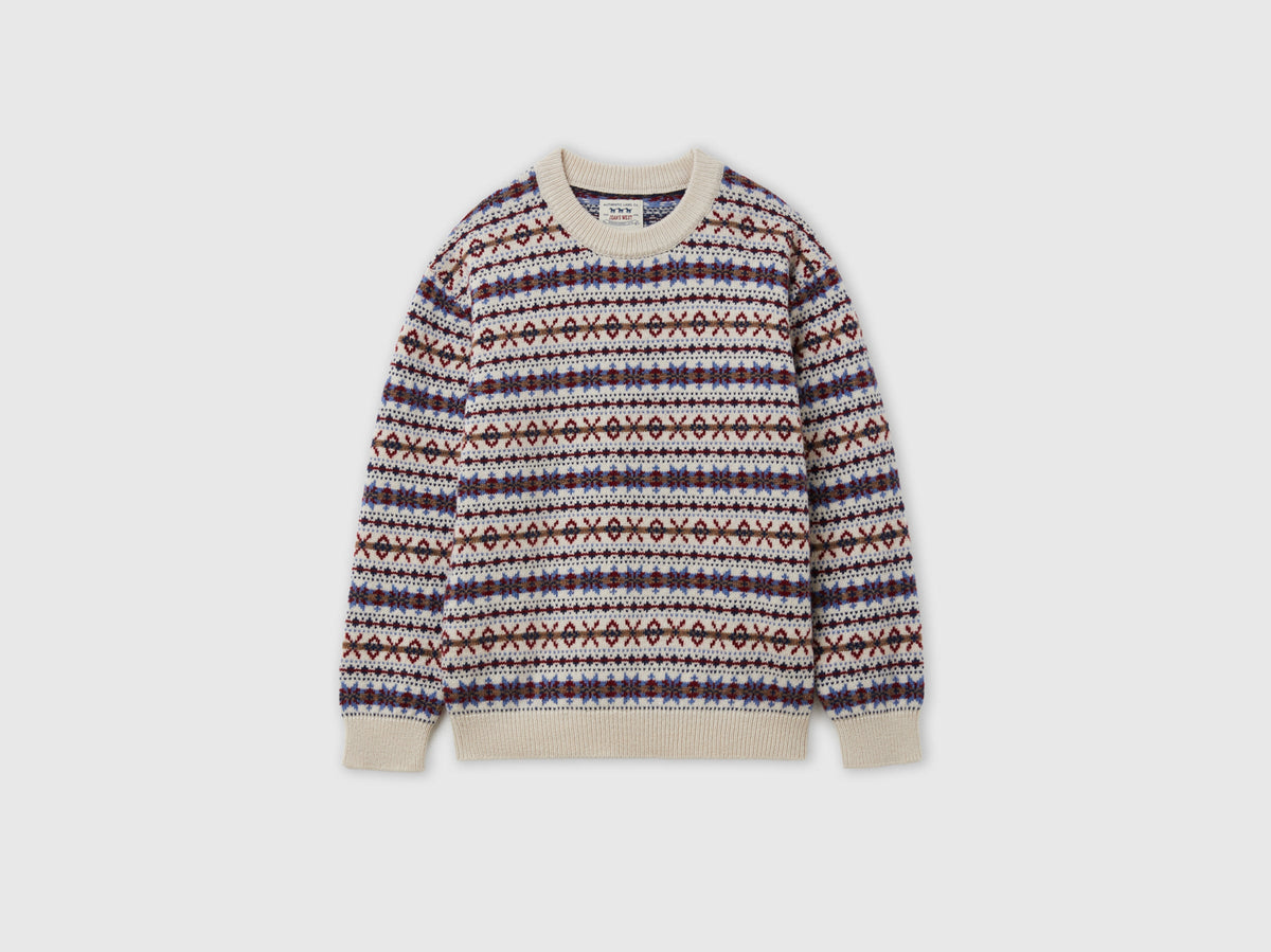 Maglioncino jacquard in misto lana