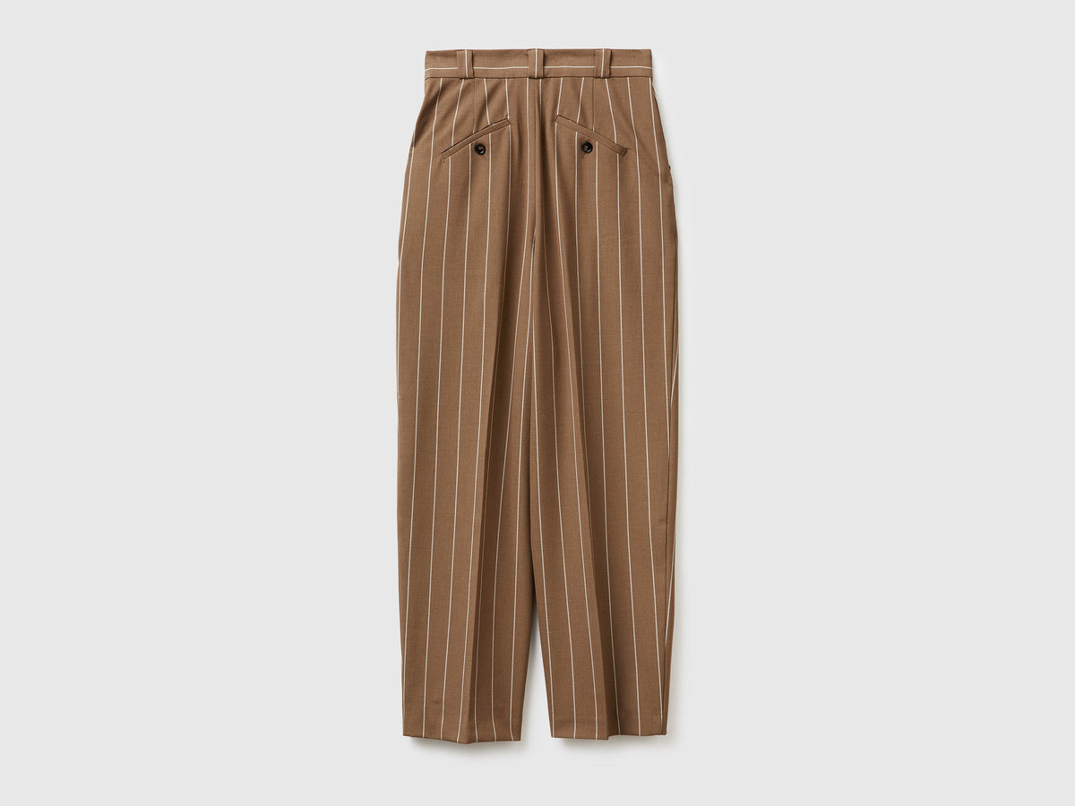 Pantaloni gessati carrot fit