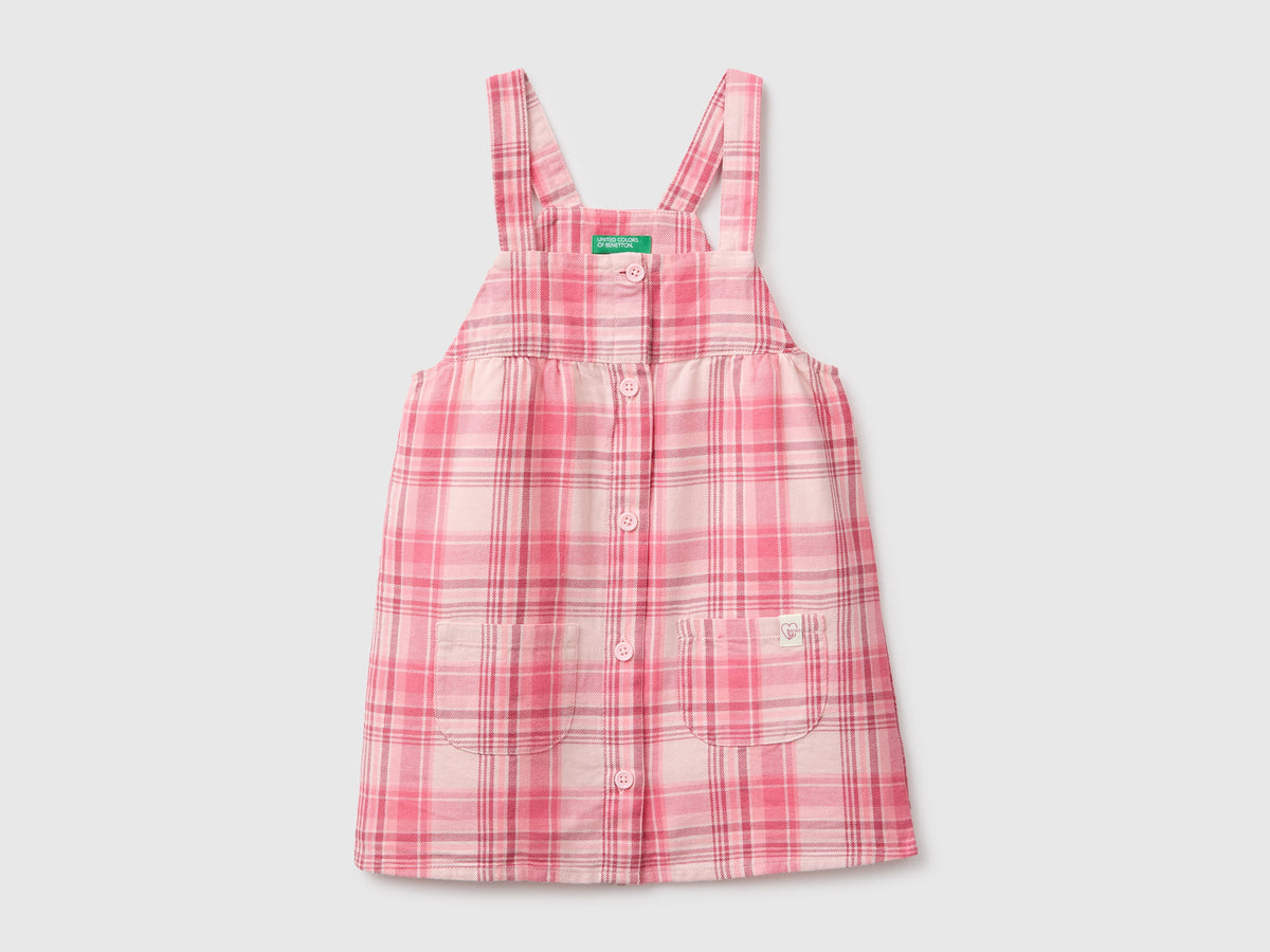 Vestito salopette a quadri