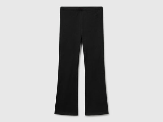 Leggings a zampa in cotone stretch