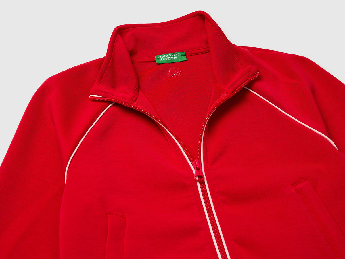 Felpa in neoprene con collo alto