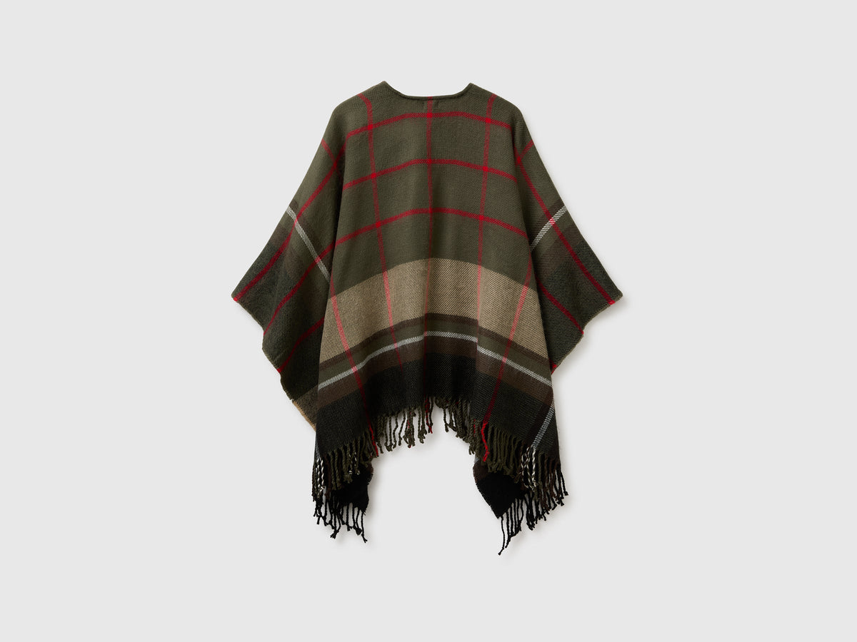 Mantella a quadri jacquard
