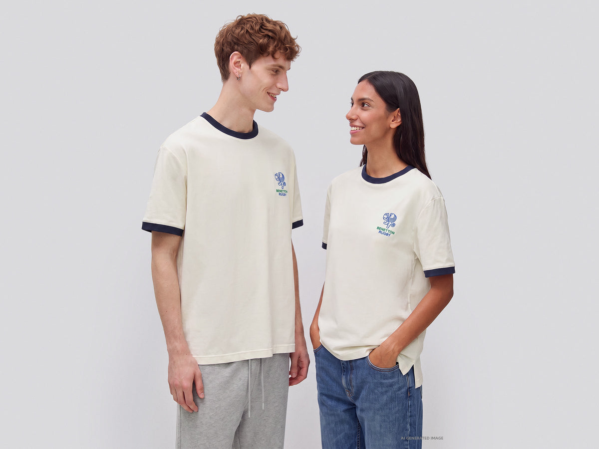 T-shirt Benetton Rugby 100% cotone