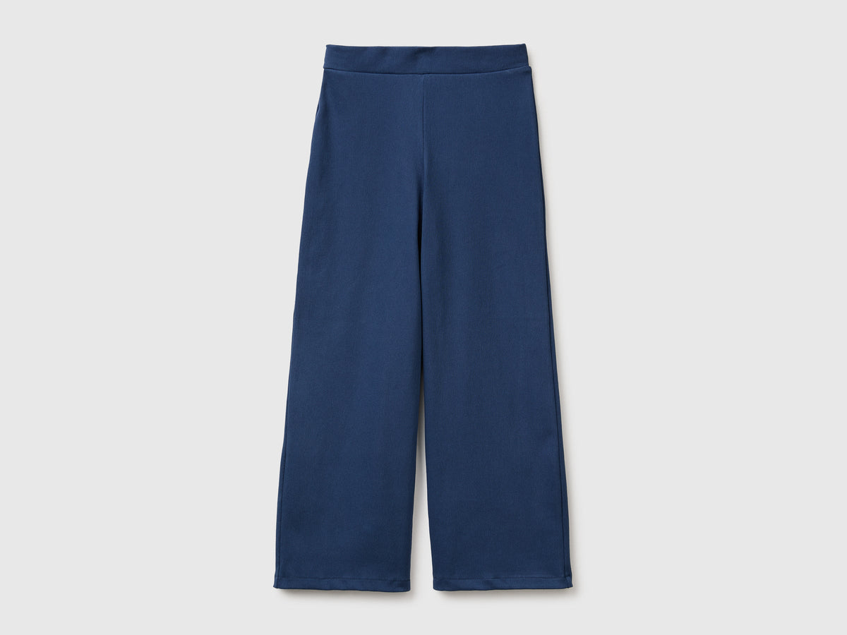 Pantaloni ampi in cotone stretch