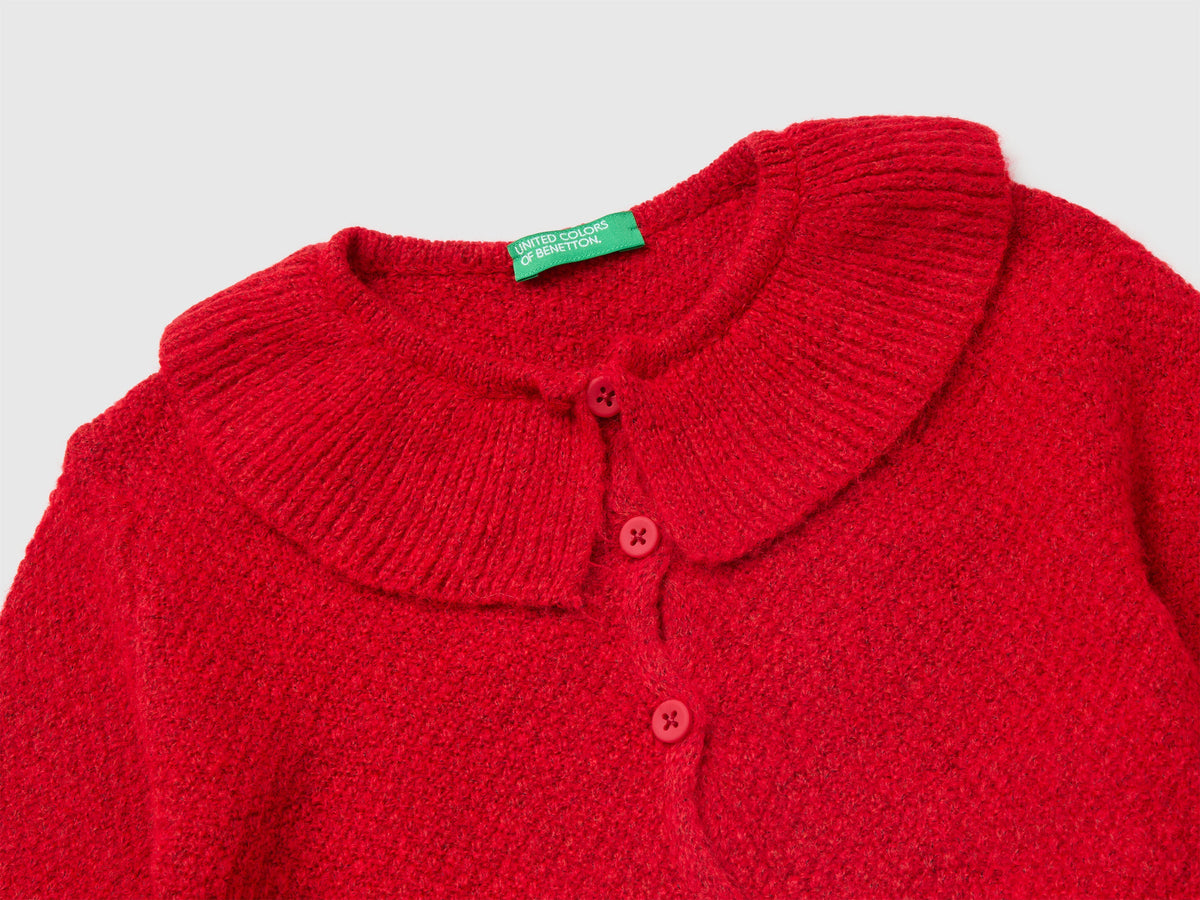 Cardigan con colletto ampio