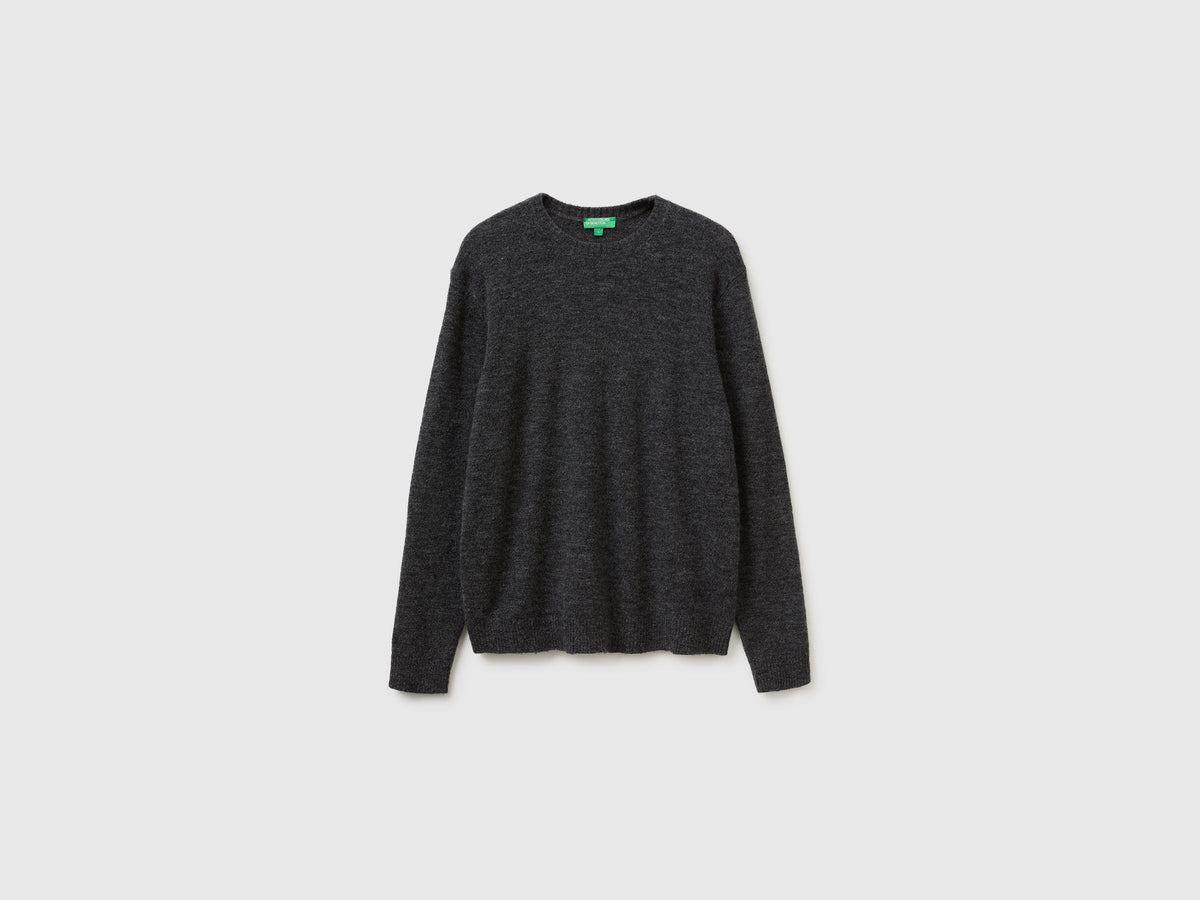 Maglia girocollo in misto alpaca