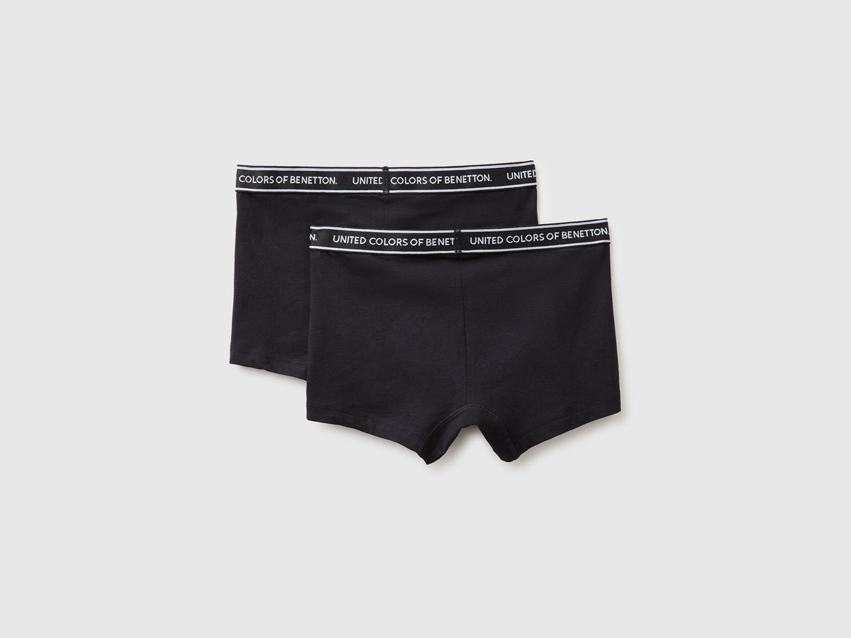 Set di due boxer con elastico logato
