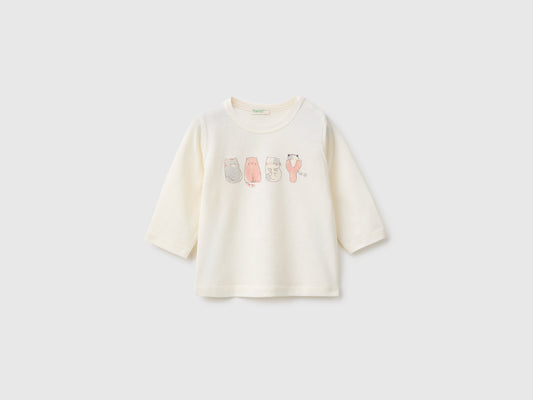 T-shirt con stampa in cotone bio