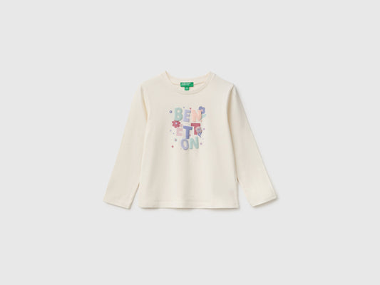 T-shirt con stampa effetto rigonfio