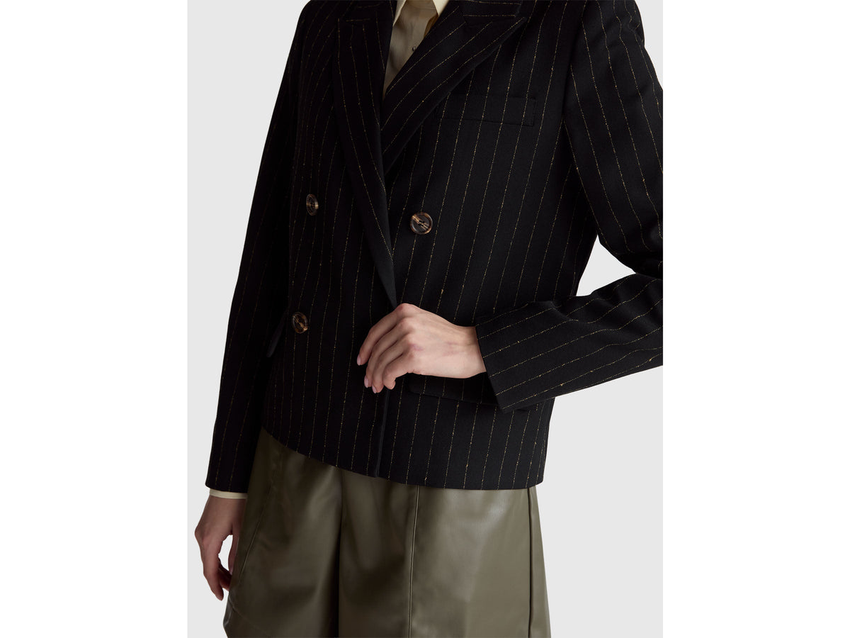 Blazer corto gessato