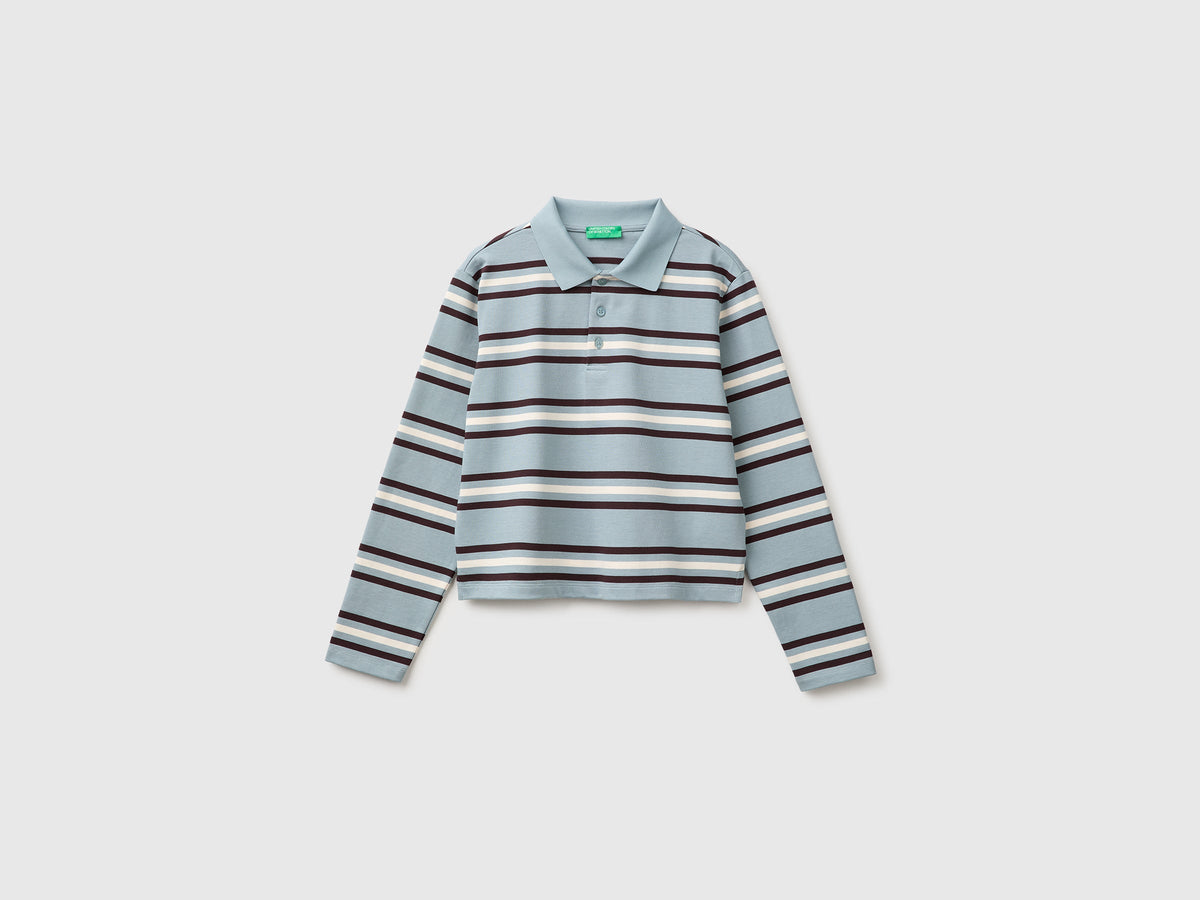 Polo a righe 100% cotone
