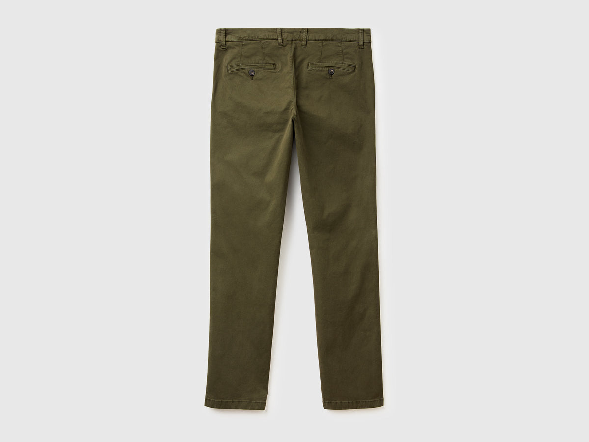 Chino slim fit verde scuro