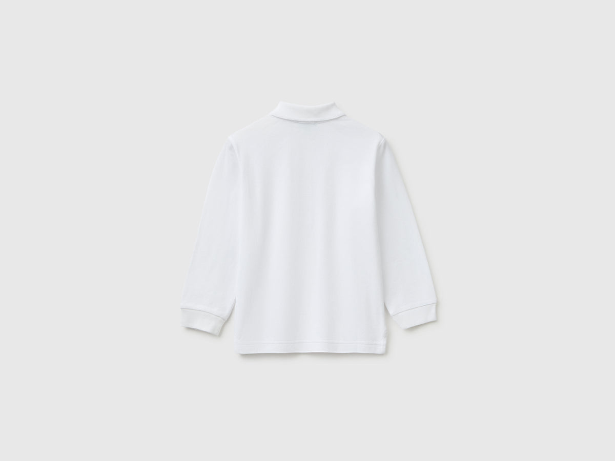 Polo 100% cotone bio a manica lunga