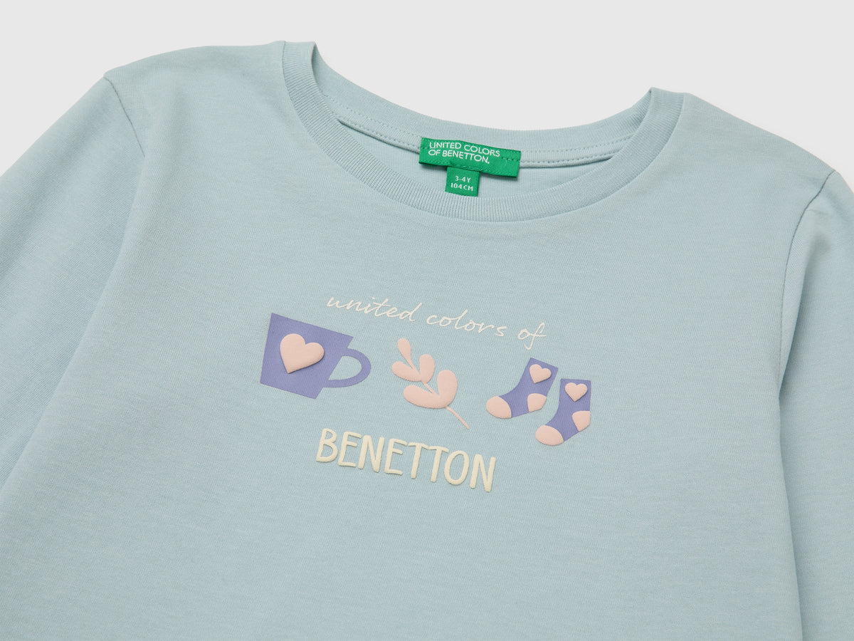 T-shirt con stampa effetto rigonfio