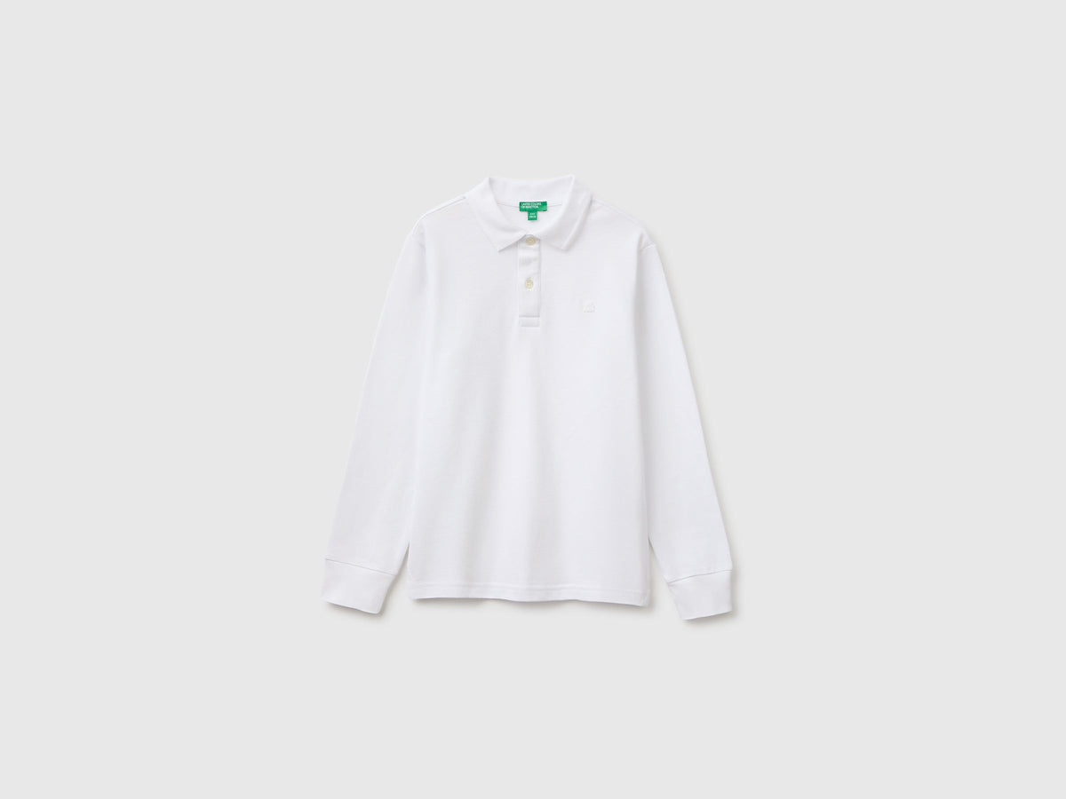 Polo manica lunga in cotone bio