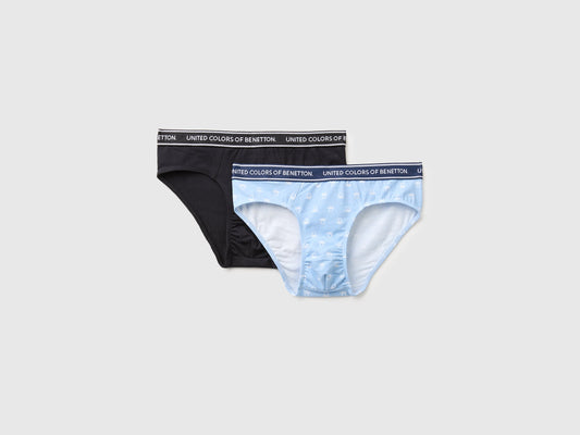 Set di due slip con elastico logato