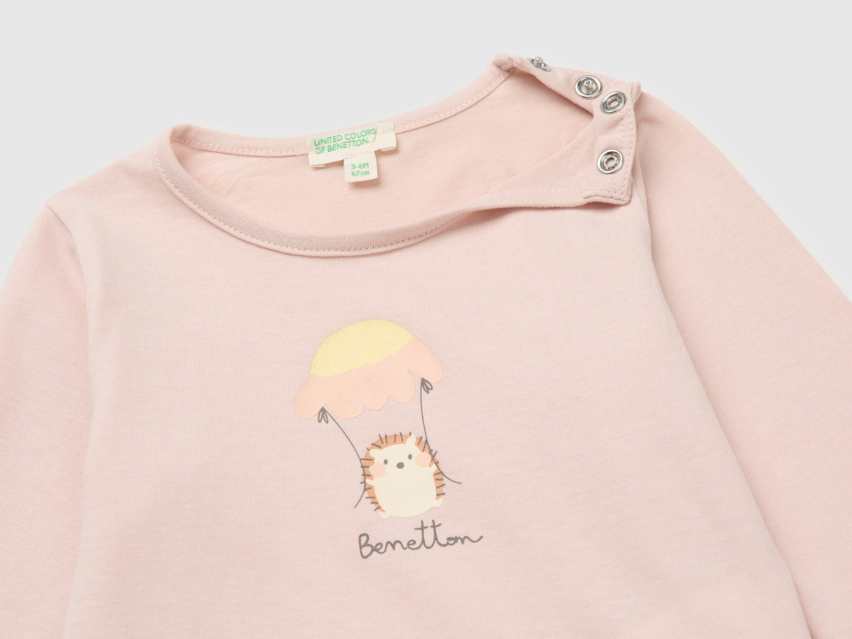 T-shirt con stampa in cotone bio