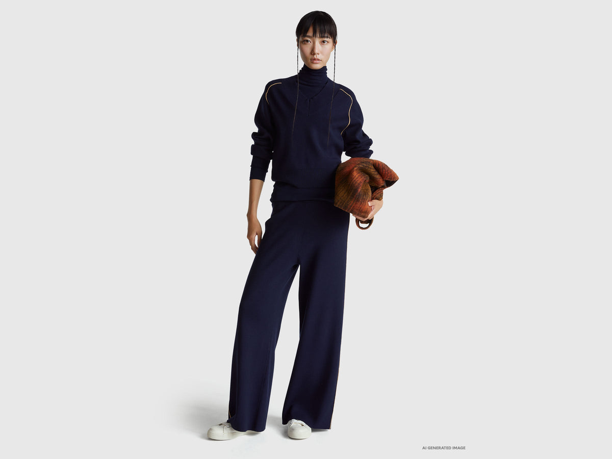 Maglia boxy fit con scollo a V