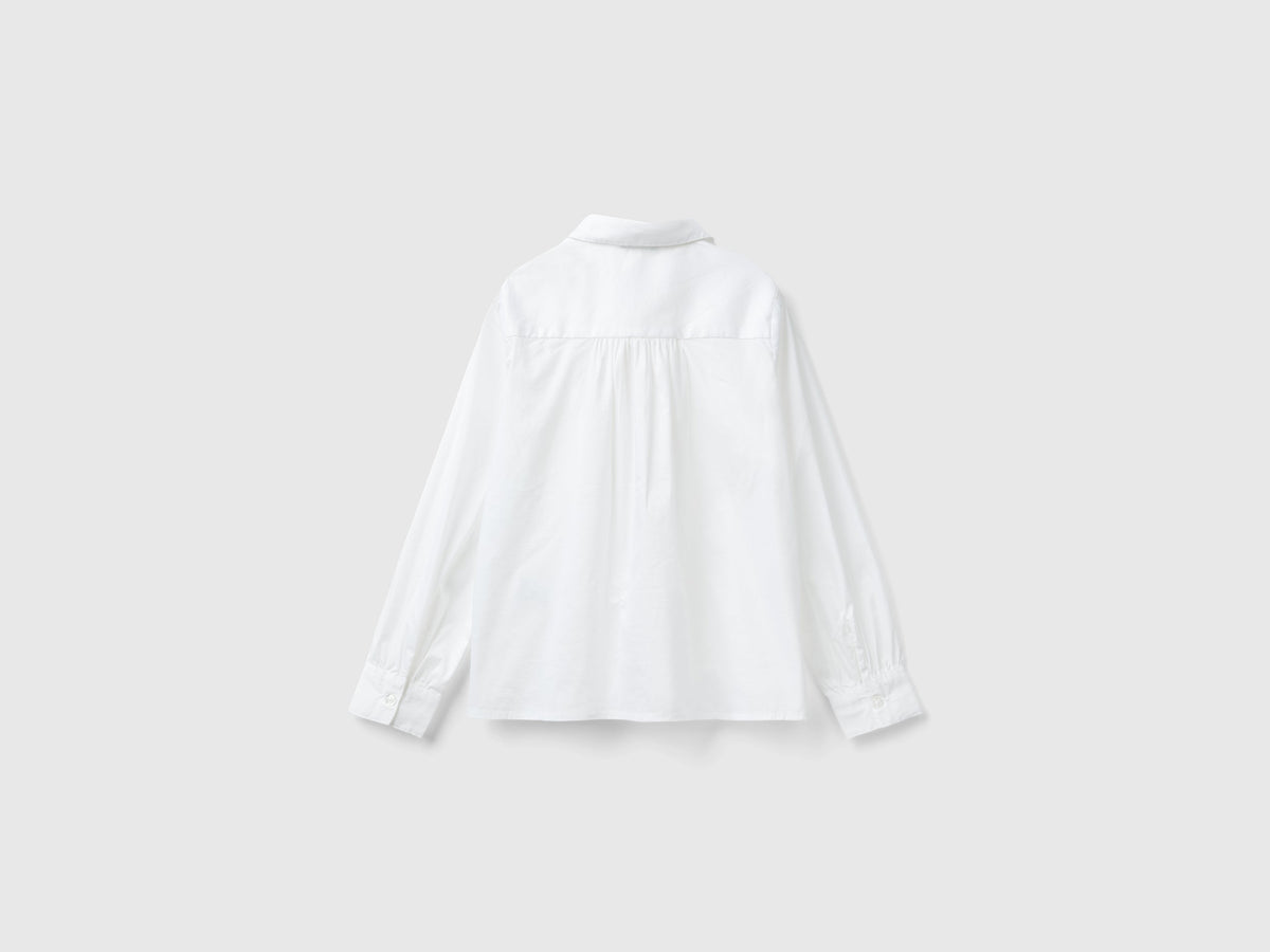 Camicia con rouches sul carré