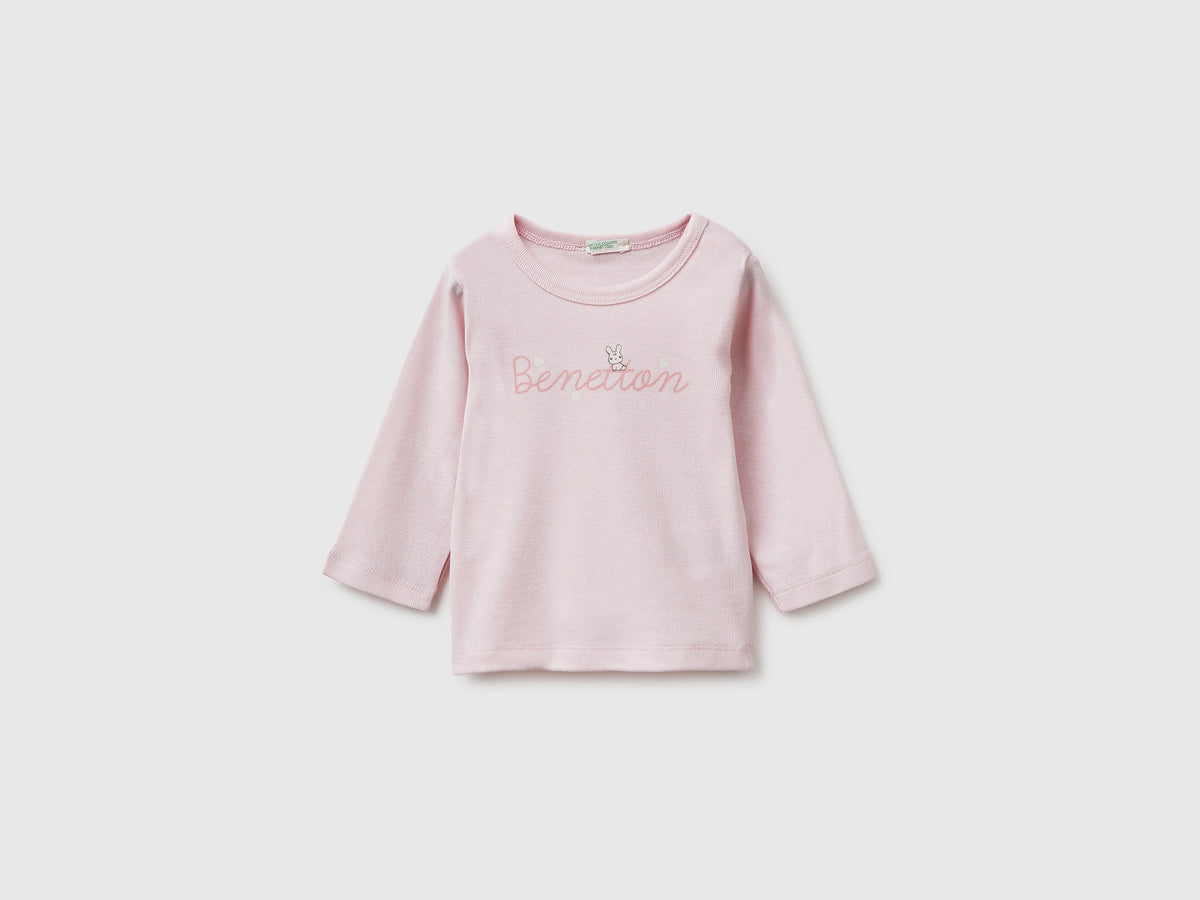 Maglietta con stampa in cotone bio
