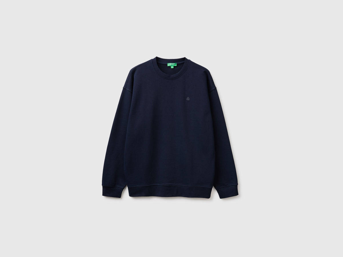 Felpa chiusa con patch logo